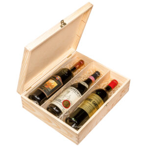 3-Bottle Wooden Gift Box