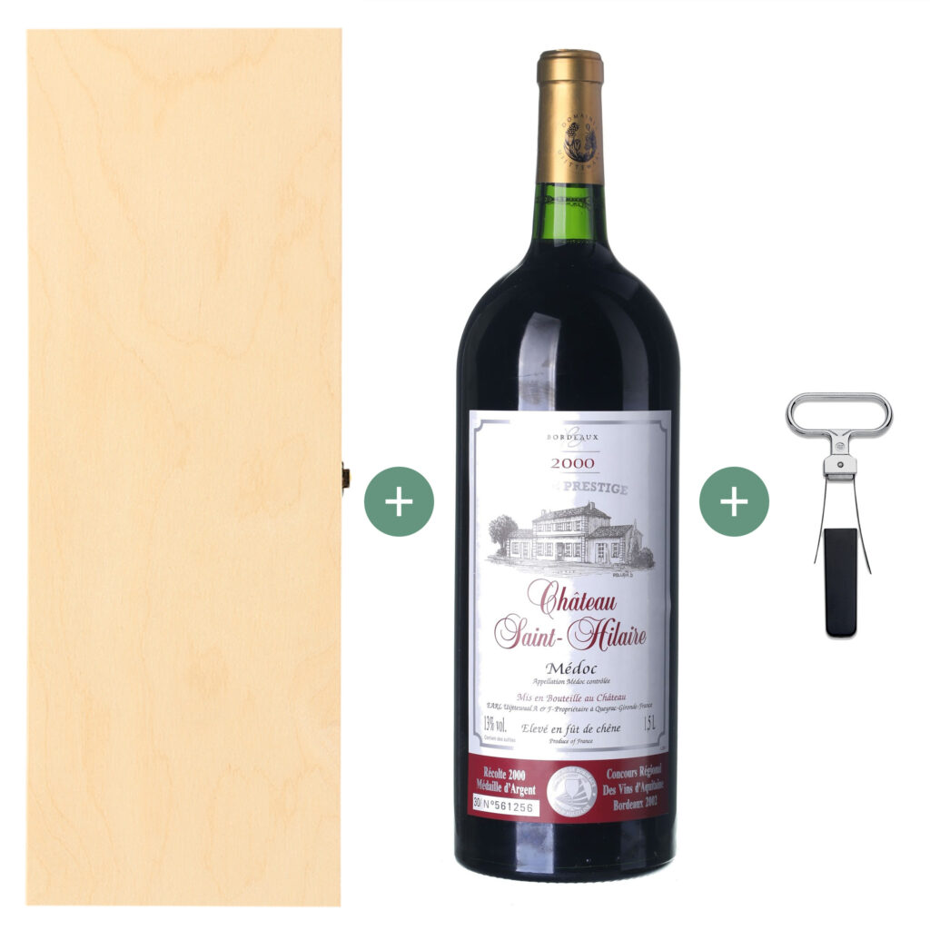 2000 Médoc Château Saint-Hilaire Magnum volume 1,5 l (+gift box & wine opener)